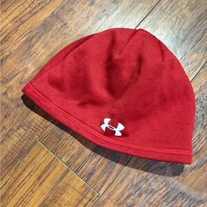 Under Armour boys red beanie hat